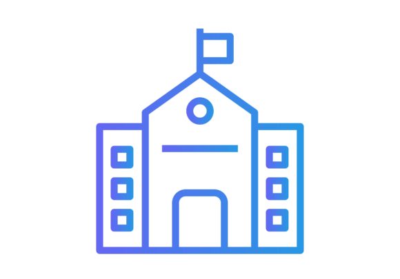 Blue Outlined School Icon: An Embroidery Review