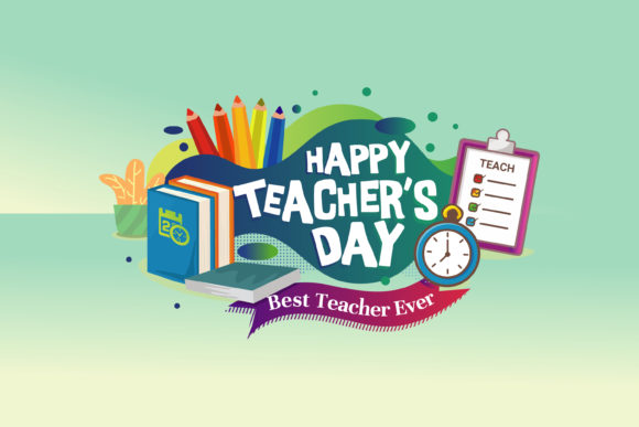 Happy Teacher's Day Card or Banner Design Review