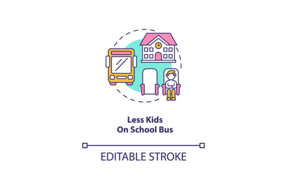 Less Kids on School Bus Icon: Embroidery Review