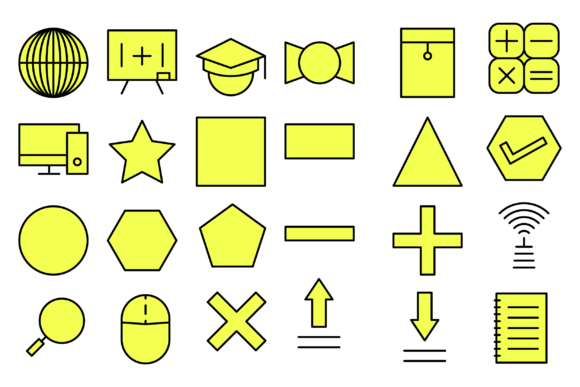 Mathematics School Icons: An Embroidery Review