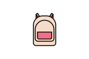 School Bag Linear Fill Icon Vector Review