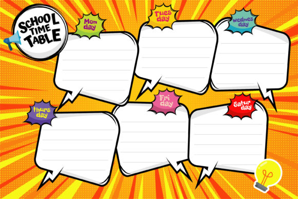 School Time Table Graphic Template Review